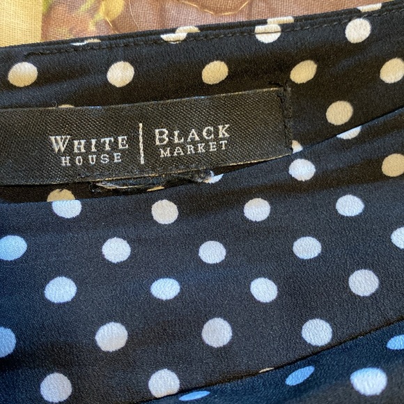 WHBM swingy lined black and white polka dot tiered skirt. Size 12. - Picture 4 of 4